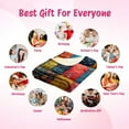 thumbnail image 6 of Sherpa Fleece Throw Blanket 30" x 40" Reversible Plush Fluffy Blanket, Double-Layer Super Soft Flannel Blanket for Sofa, Couch, Bed, Patchwork Floral Pattern, 6 of 8