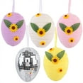 thumbnail image 3 of Youkk 2pieces Colorful Easter Eggs For Spring Home Decoration Featuring Classic Designs And Bright Colors Yellow 10*10*13CM, 3 of 5