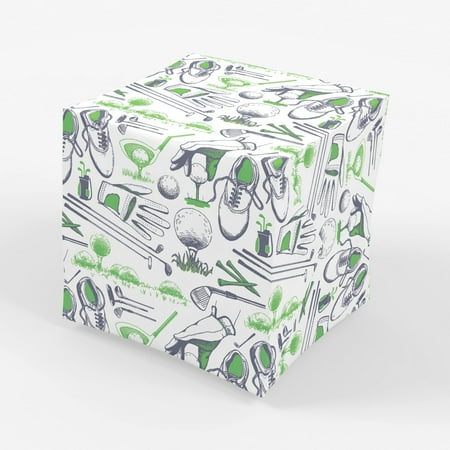 Stesha Party Golf PriNst Wrapping Paper Men Golfing Gift Wrap - Folded Flat 30 x 20 Inch - 3 Sheets