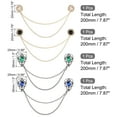 thumbnail image 2 of Unique Bargains 4 Pack Sweater Clips Vintage Cardigan Collar Clips with Chain for Women, 2 of 6
