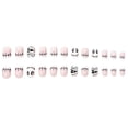 thumbnail image 5 of Halloween Short Press On Nails Short 24Pcs, Spooky House Mansion Bats Gradient Spooky Fake Nails Set, Reusable False Nails for Party Trick-or-Treat Fall Daily Wear Women Girls, 5 of 7