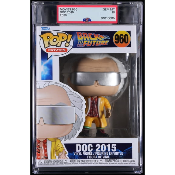 Bundle with PSA 10 GEM MINT Graded Doc 2015 #960 Back to the Future Collectible Vinyl Figure - Fully Encapsulated with Compatible Funko Pop! PSA Hard Protector Case