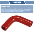 thumbnail image 4 of Unique Bargains 1 Pcs 25mm 0.98" ID 90mm 3.54" Length 90° Red Car Silicone Hose, 4 of 7