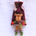 thumbnail image 3 of Inteprter Bolsas con cordón de Navidad Regalos de Año Nuevo Almacenamiento de dulces Muñeca 3D Papá Noel Muñeco de nieve Elk Bolsillo Bolsa de fieltro Kits de decoración para fiestas Alce Inteprter HA069979-03B, 3 of 6