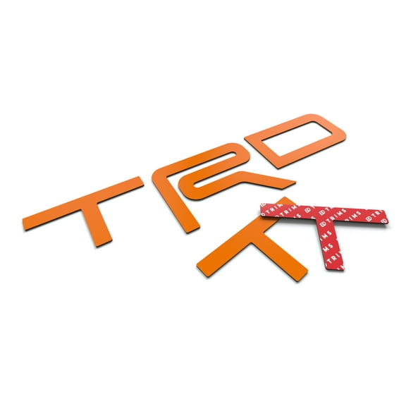 BDTrims Raised Plastic Letters Compatible with TRD Skid Plate 2016-2020 Tacoma and 2019-2020 4Runner Models (Orange)