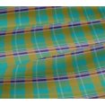 thumbnail image 4 of oneOone Cotton Jersey Turquoise Blue Fabric Madras Check Sewing Craft Projects Fabric Prints By Yard 58 Inches Wide, 4 of 4