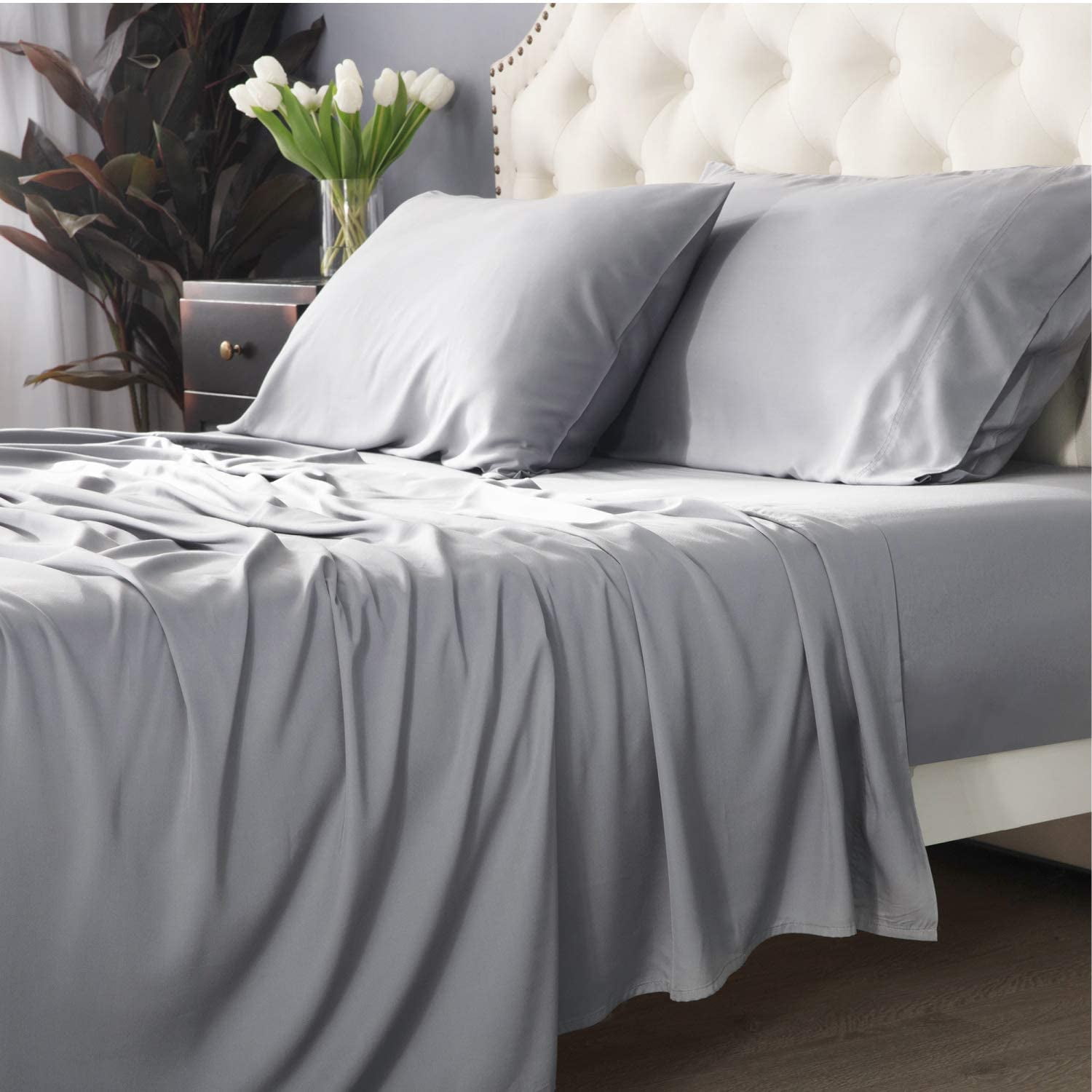 King Bed Sheet Set Jow For, Light Grey King Bed Sheets