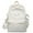 White, variant on Large Capacity Waterproof Nylon Backpack Solid Color Daypack with Pendant for Camping Travel 1pc 5 Colors