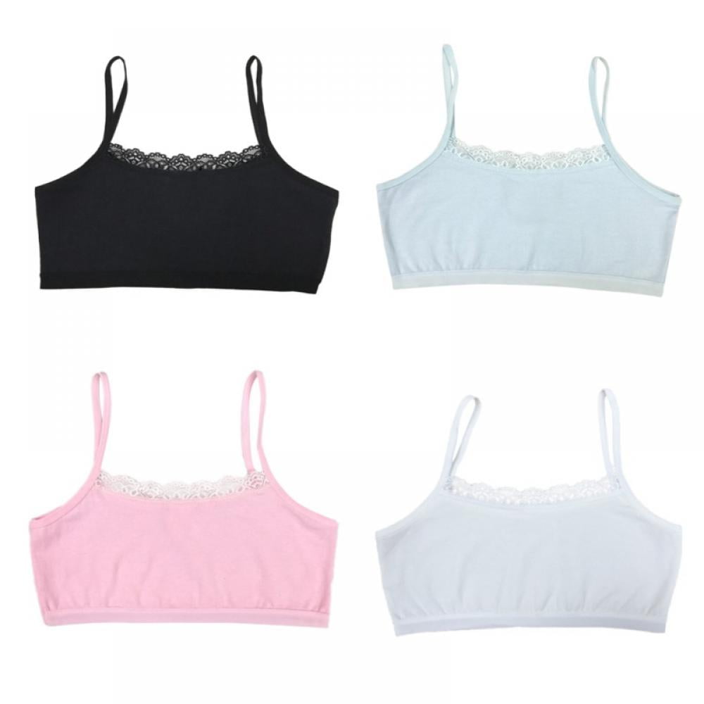 Girl's Lace Cami Stretch Lace Half Cami Breathable Lace Bralette