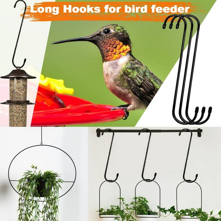 Plant Hooks for Hanging, 6 Pack 10 inch Large S Hooks Heavy Duty