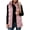 Pink, variant on Womens Puffer Vests Hooded Sleeveless Quilted Zip Up Jacket with Snap Button Front and Pockets Cotton Solid Color Warm Outerwear for Outdoor Activities