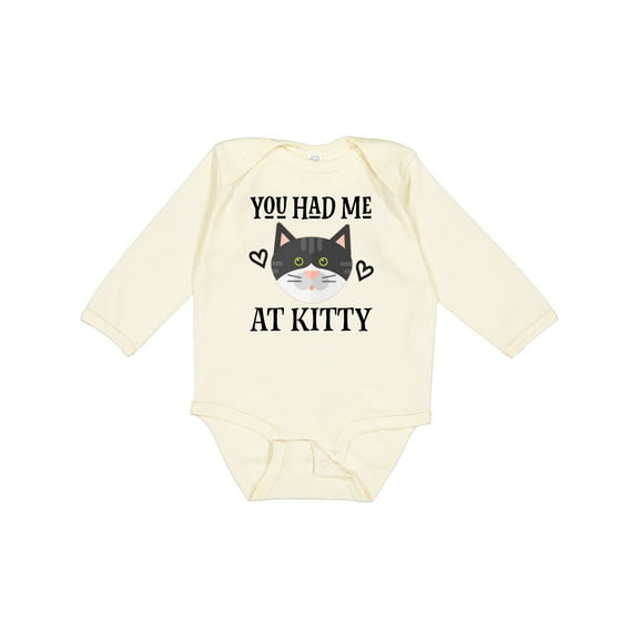Inktastic Kitty Cat Baby Kitten Girls Long Sleeve Baby Bodysuit