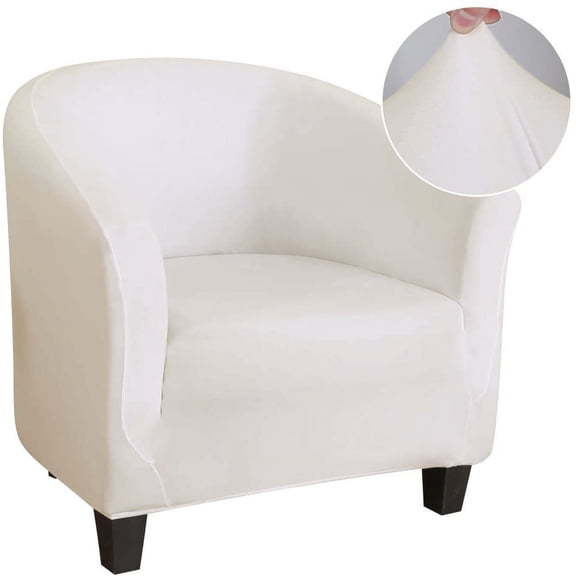 XmhyTop Club Chair Slipcover, Tub Chair Cover, Stretch Armchair Covers, Sofa Cover Furniture Protector for Living Room 25.59-35.43inch (Beige)