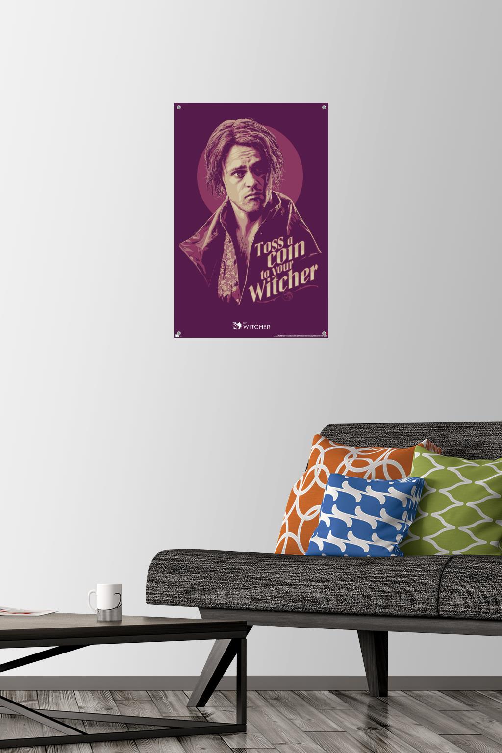 Netflix The Witcher Season 2 - Toss a Coin Wall Poster with Pushpins, 14.725" x 22.375"