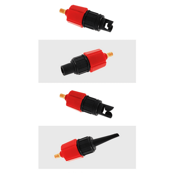 Air Valve Adapter for Inflatable Boats, Dinghies, Kayaks, Pumps & Compressors Red