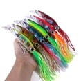thumbnail image 3 of NIBOLOG Large Simulation Squid Fishing Lure Bait with Treble Hook Realistic Looking Bright Color Octopus Skirt Hard Bait Fishing Supplies, 3 of 8