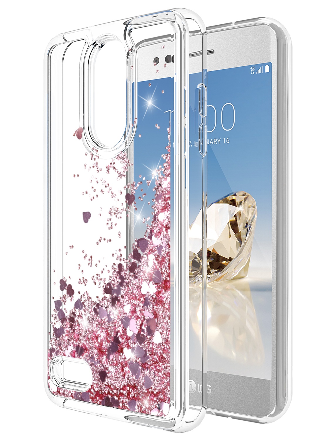 Quicksand Case For LG Aristo 2 Plus Dynamic Glitter Bling