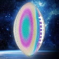 thumbnail image 2 of Fútbol Fútbol reflectante holográfico brillante rugby luminoso interior exterior cuero fútbol regalo Tomshoo Fútbol, 2 of 7