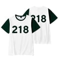 thumbnail image 4 of Disfraz de juego de calamar Rojo Verde para mujer jersey de camiseta de manga corta cosplay 067 S, 4 of 5