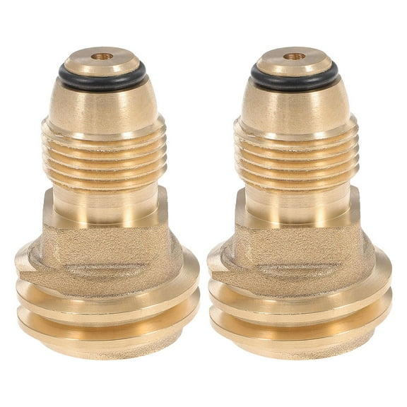 2pcs Gas Propane Quick Connect Adapter Copper Gas Propane Connector Pol To Qcc1 Connector Propane Quick Connect Fittings Solid Brass Propane Adapter