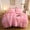 Pink, variant on XeGe 3 Pieces Furry Plush Duvet Cover Set, Black Faux Fur Comforter Cover Set, Luxury Soft Velvet Fuzzy Fluffy Bedding Set, Shaggy Duvet Cover with 2 Pillow Covers, Zipper Closure, Queen Size, Black