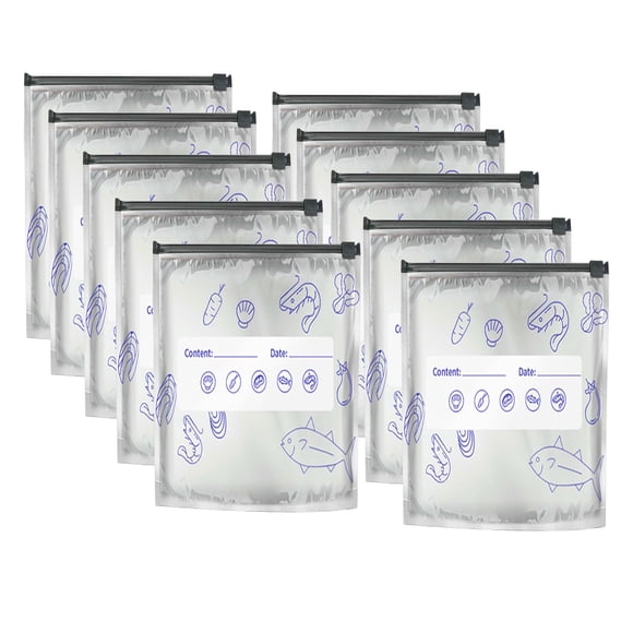 Reusable Aluminum Foil Sealable Storage Bags – Heat Leakproof & Reusable Vacuum Zipper Pouches With Label And Stand Up Bottom Design For Vegetable Meat