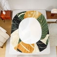 thumbnail image 5 of jejeloiu Vintage Geometric Circle Twin Sheet Sets,Tropical Monstera Leaf Twin Fitted Sheet,Retro Aesthetic Artwork Flat Sheet For Girls Kids,Microfiber Bedroom Decor,3 Pieces, 5 of 7