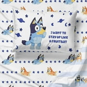 BBC Studios Bluey Blue 7 Piece Full Bed Set w/ Sham, 100% Microfiber