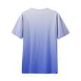 thumbnail image 5 of Scyoekwg Womens Summer Tops Round Neck Basic Tops Lightweight Loose Trendy Gradient Color Blouses (Light Blue,XXL), 5 of 5
