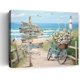thumbnail image 1 of Sunset foggy forest mountain landscape painting, room painting, artistic work, home decoration, wall fabric painting, 1 of 6