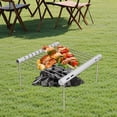 thumbnail image 1 of de barbacoa,Soporte para parrilla de acero inoxidable extraíble,Soporte para ollas multifunción,Soporte extraíble para equipo de acampada al aire libre,Parrilla portátil para acampar, 1 of 8