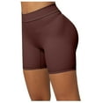 thumbnail image 3 of Rutainlusire Womens Shorts Women's Solid Back Waist Deep V-shaped Sports Fitness Running Yoga Shorts, 3 of 5