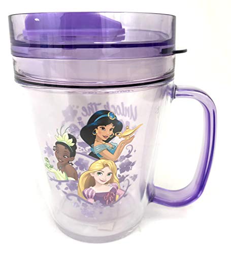 Handle　With　Travel　Cup　Princess　Mug　Tumbler　Disney　(purple)