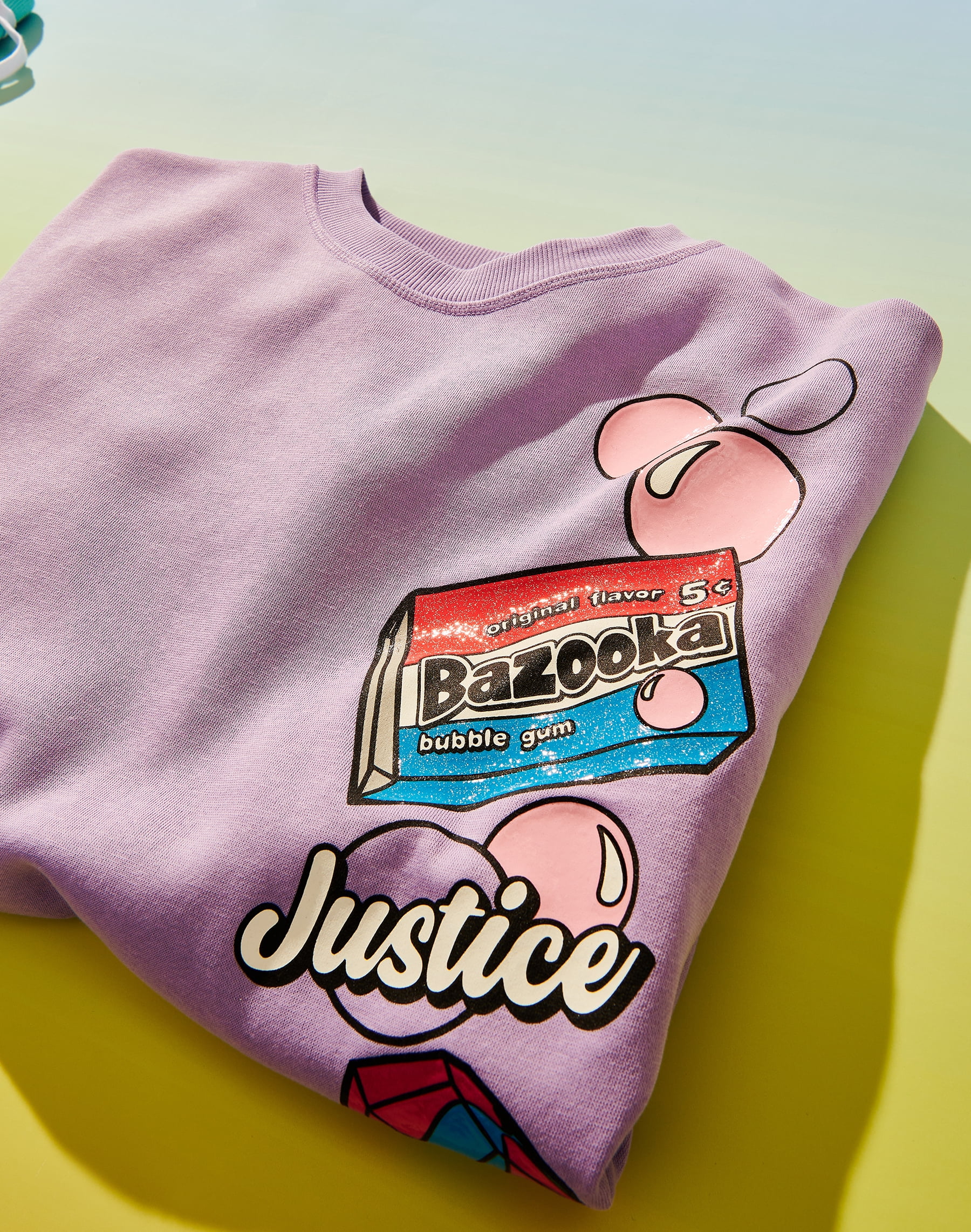Justice Girls Ring Pop/Bazooka Collab Crew, Sizes XS-XLP