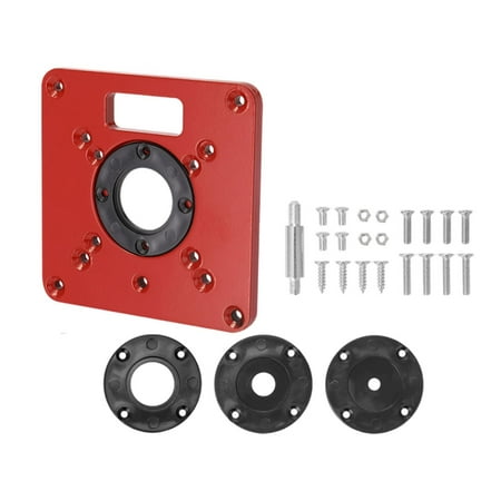 

Multi-Functional Router Table Insert Plate with 4 Rings Machine Plate Woodworking Benches Trimming Machine for DIY