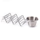 thumbnail image 1 of Soporte para tortillas de acero inoxidable para tacos, estante para panqueques para restaurante, estante de exhibición de alimentos en forma de onda con cuenco para salsa Eigraketly JJ15399-00, 1 of 7