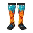 thumbnail image 1 of Naloa Chaussettes Hautes Imprimé Peinture Colorée, Chaussettes Longues Extensibles pour Femmes, 1 of 6