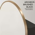 thumbnail image 3 of Hironpal 16" x 32" Recessed Arched Medicine Cabinets with 3 Adjustable Shelves, Champagne Gold, 3 of 9