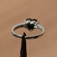thumbnail image 2 of 1Ct Heart Cut Lab-Created Black Diamond Women's Ring 14K White Gold Plated, 2 of 3