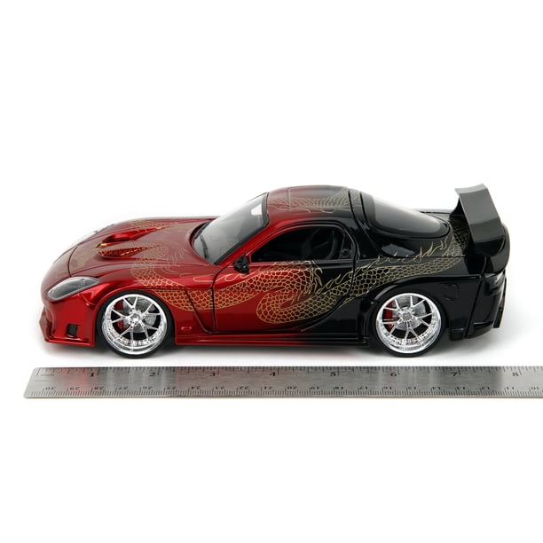 Jada 1:24 Mazda RX-7 Widebody Black/Red Dragon Toy - Walmart