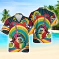 thumbnail image 3 of Camisa de hombre Harajuku con estampado de guitarra en 3D, ropa de calle de hip hop para hombre, camisa holgada de gran tamaño, blusas casuales de moda de manga corta, 3 of 4