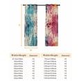 thumbnail image 7 of Teal Pink Orange Blackout Curtains 63 Inches Long for Bedroom, Boho Vintage Abstract Splashing Art Thermal Insulated Room Darkening Black Out Window Curtain Panels Grommet Drapes for Living Room, 7 of 7