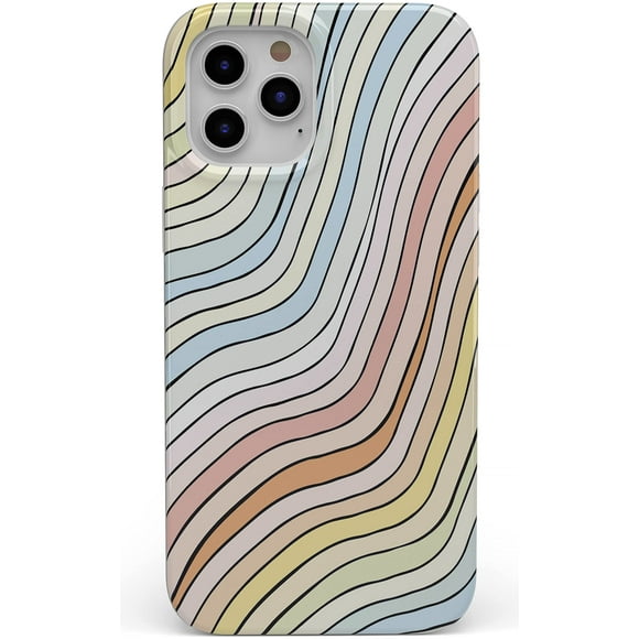 Casely iPhone 11 Pro Max Case | Ride The Wave | Pastel Rainbow Lined Case