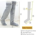 thumbnail image 6 of Goose down Knee Socks for Christmas, Winter Warm Long Fuzzy Thigh High Socks, Christmas Plush Knee High Sock, 6 of 8