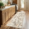 thumbnail image 2 of 2'x6' Runner Rug for Hallway, NovDeco Washable Small Indoor Rug Neutral Abstract Beige, Low Pile & Stain Resistant Carpet for Kitchen Bedside Laundry, 2 of 10