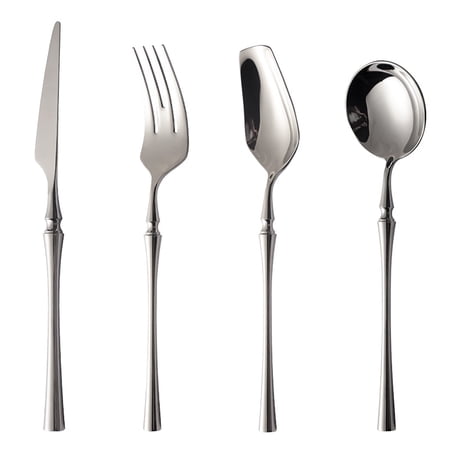 4 Piece 304 Stainless Steel Flatware Cutlery Mirror Polished