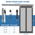 thumbnail image 5 of ARK DESIGN Scratch Resistant Sliding Barn Doors with Hardware Kit and Door Handle, Prefinished PVC White, 36 " x 84", 80 lb, 5 of 7