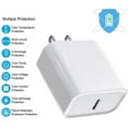 thumbnail image 3 of Fast iPhone Charger, 20W USB Type C Wall Charger with 3.3ft Cable Cord Compatible with iPhone 13 12 11 X, 3 of 7