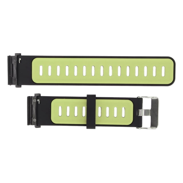 Correa de reloj de silicona de 22 mm Reemplazo de correa de reloj de silicona de doble color para Fenix 7 Negro Verde
