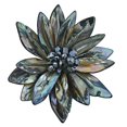 thumbnail image 3 of AeraVida Pretty Light Black Water Lily Mother of Pearl Pin-Brooch for Anniversary, 3 of 4